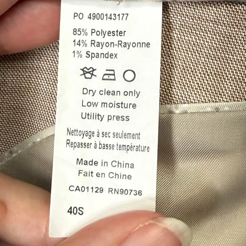 Tallia Men's Classic-Fit Suit Separate Jacket Tan 40S $360